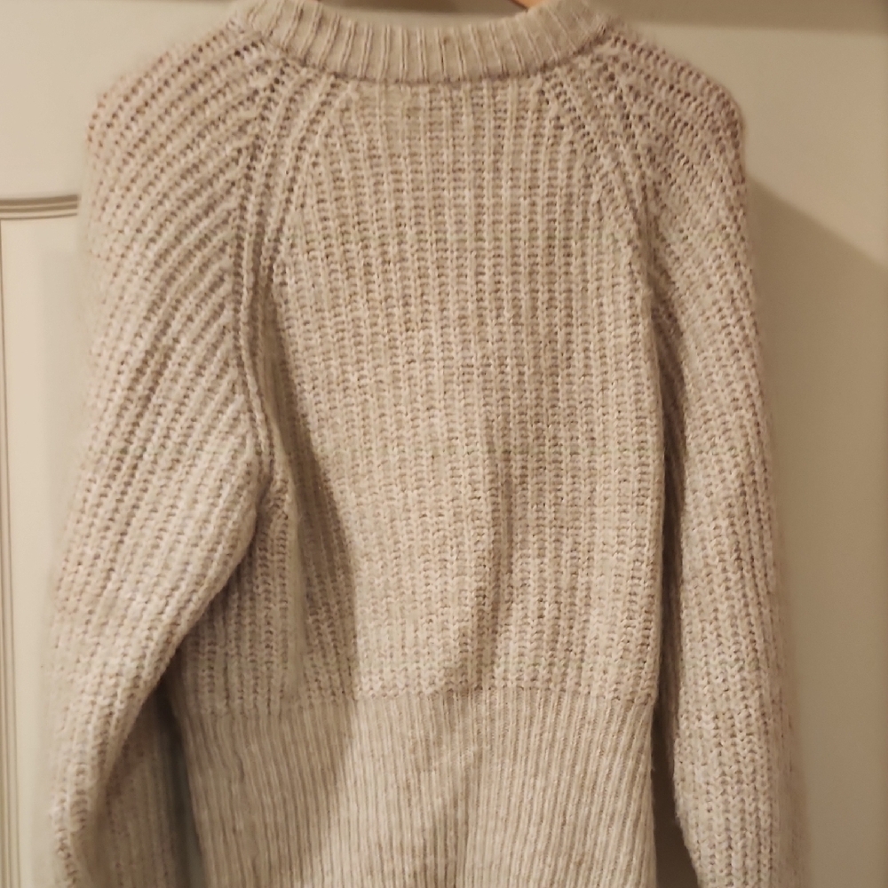 Cozy Cream Button-Front Women's Sweater Cardigan - Picture 5 of 5